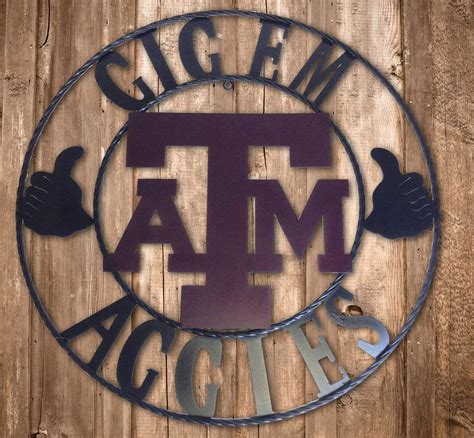 Texas A&m Metal Sign 